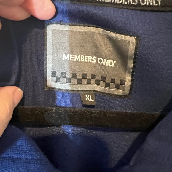 Members Only Mens Classic Fleece Full Zip Navy Vented Jacket Size XL NWOT Iconic - Picture 5 of 15